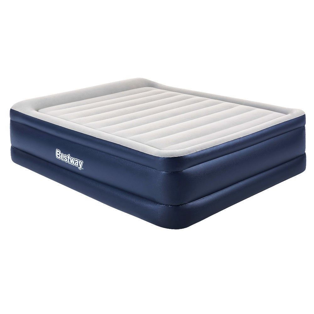 Bestway Queen Size Inflatable Air Mattress with Built-in Pump and Pillow