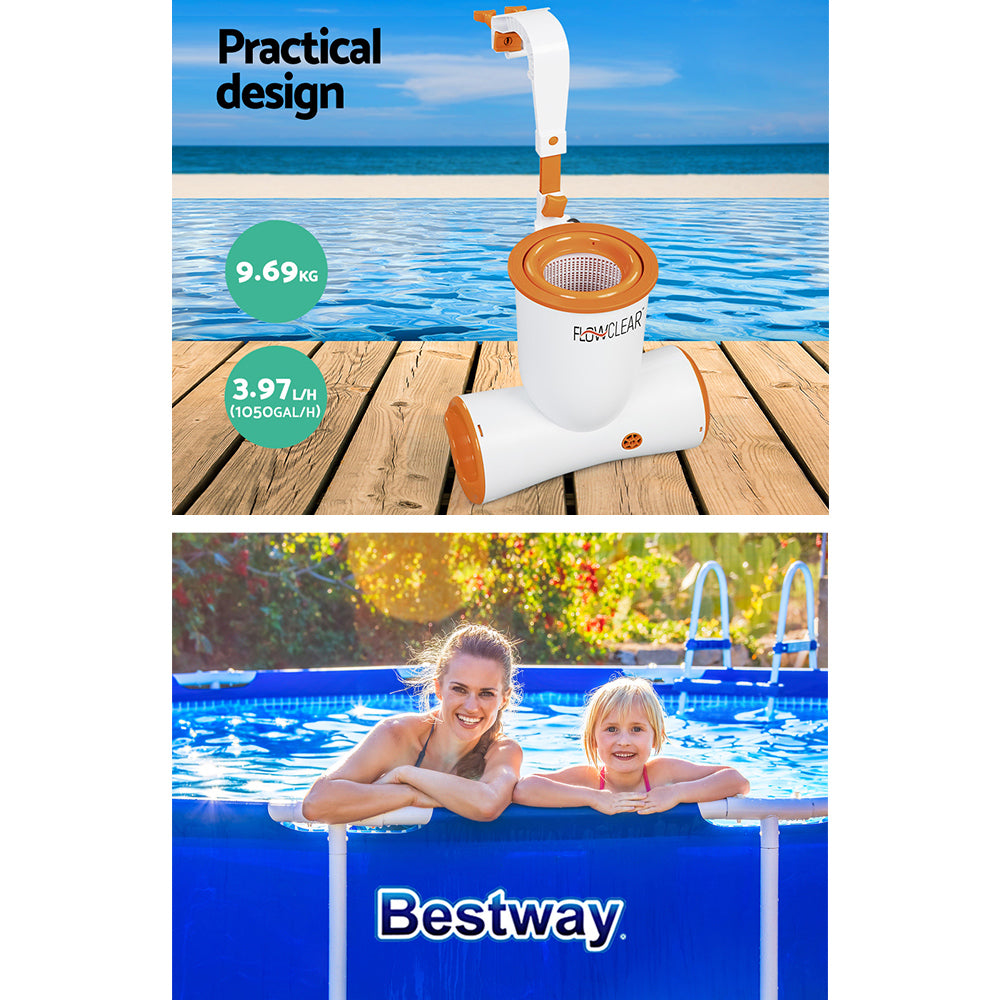 Bestway Skimatic 3,947L/H Filter Pump and Surface Skimmer Combo for Above-Ground Pools