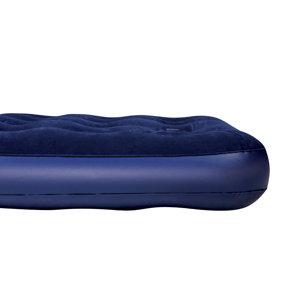 Bestway Navy Queen Size Inflatable Air Bed with Built-in Pillow