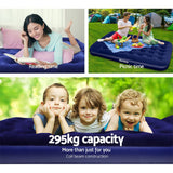 Bestway Navy Queen Size Inflatable Air Bed with Built-in Pillow