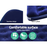 Bestway Navy Single Inflatable Air Bed with Built-in Pillow