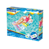 Bestway Colorful Inflatable Pool Lounge Bed with Headrest and Armrests