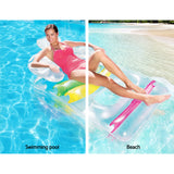 Bestway Colorful Inflatable Pool Lounge Bed with Headrest and Armrests