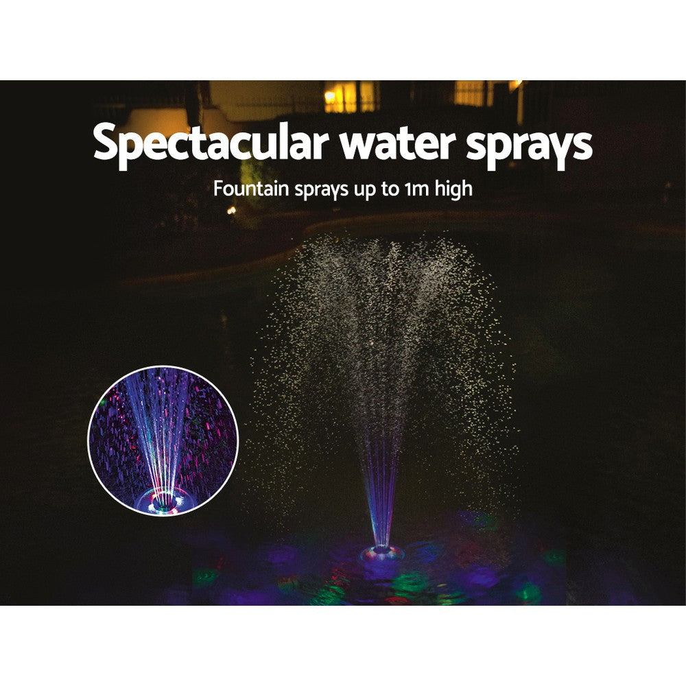 Bestway LED Floating Pool Fountain with Multi-Colored Light and Water Spray Effects for Above Ground Pools