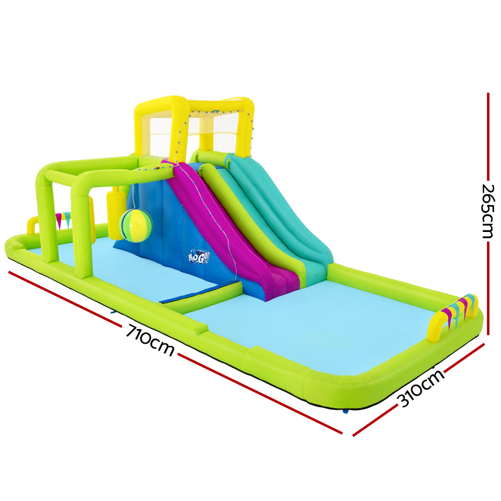 H2OGO! Ultimate Inflatable Splash Course Water Park with Dual Slides and Obstacle Challenges