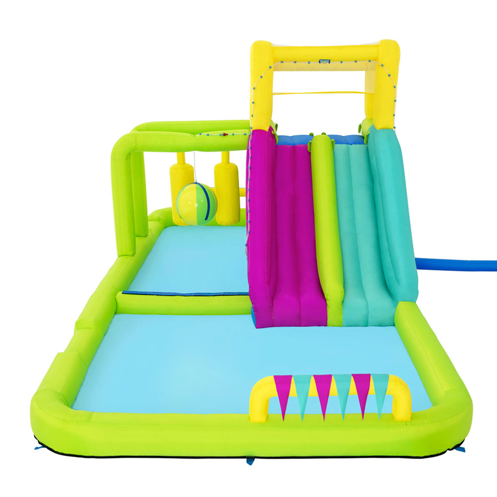 H2OGO! Ultimate Inflatable Splash Course Water Park with Dual Slides and Obstacle Challenges