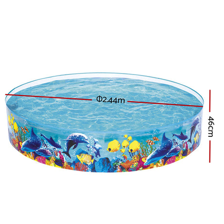 Bestway Fill-n-Fun Inflatable Kids Play Pool with Marine Life Graphics