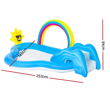 Rainbow Splash Adventure Pool with Slide for Kids by Bestway