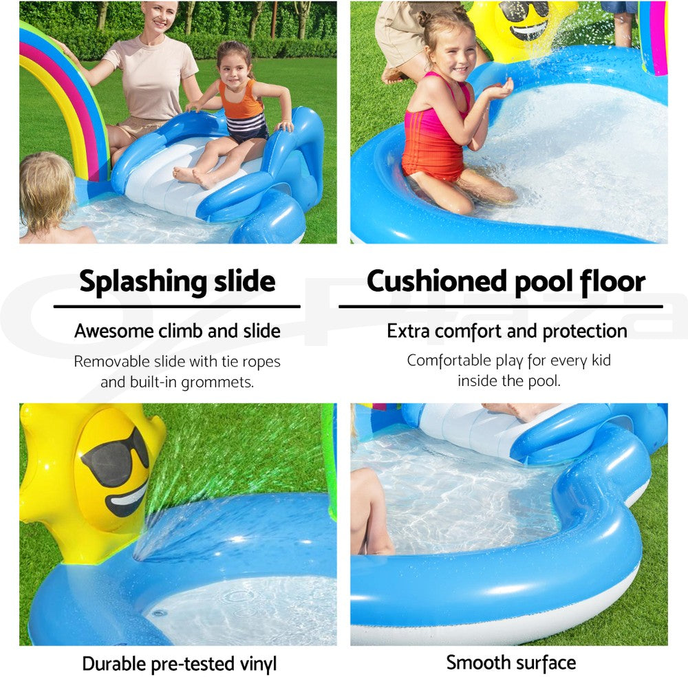 Rainbow Splash Adventure Pool with Slide for Kids by Bestway