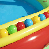 Bestway Inflatable Friendly Woods Play Pool for Kids with Slide and Sprinkler - Side View