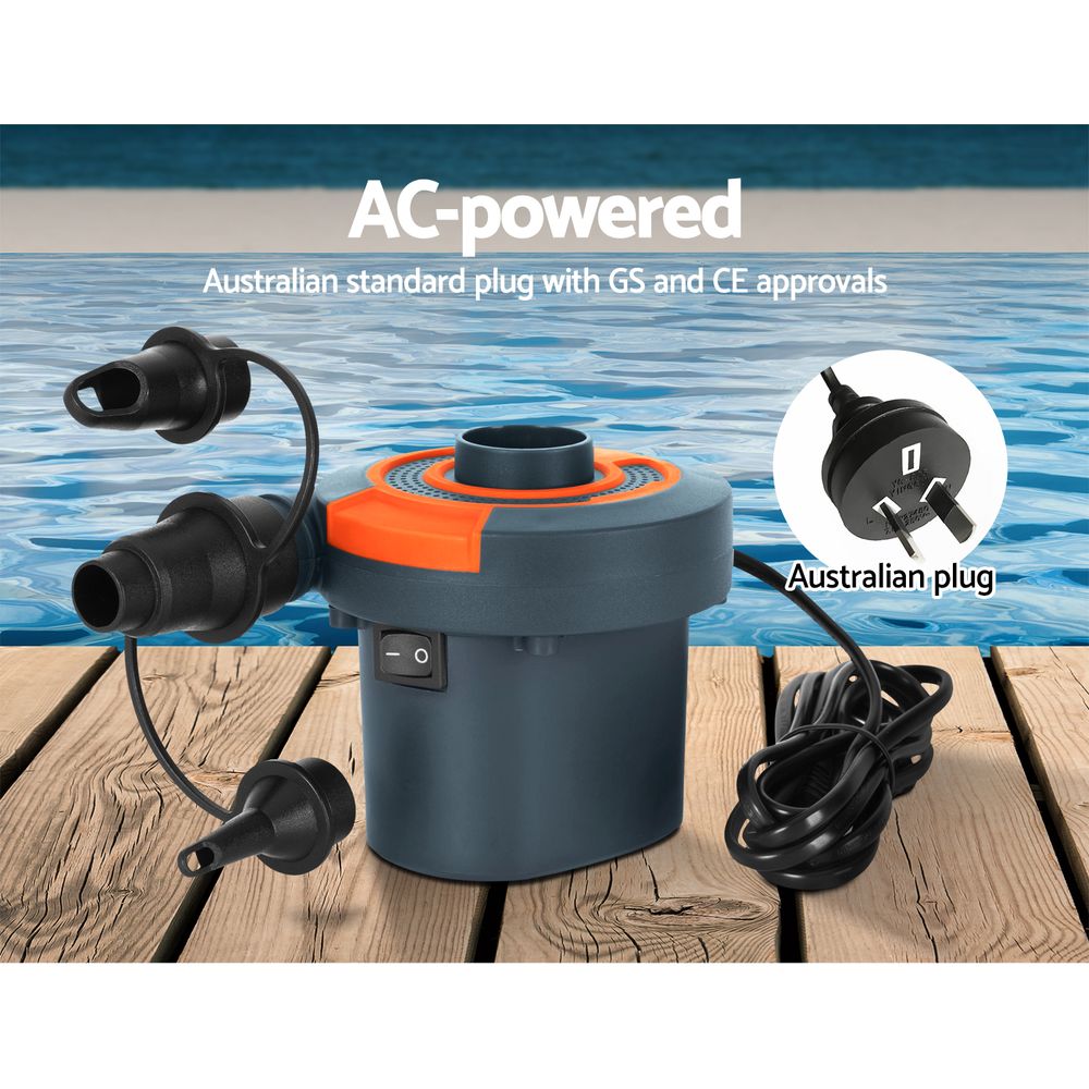 Bestway High-Speed Electric Air Pump with 3 Nozzle Adapters for Quick Inflation and Deflation