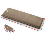 Weisshorn 10CM Thick Joinable Self-Inflating Mattress - Coffee - Single Size