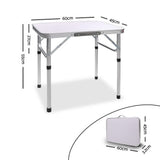 Compact Adjustable Outdoor Folding Table 60cm