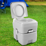 Weisshorn 20L Compact Portable Toilet for Outdoor Camping - Grey