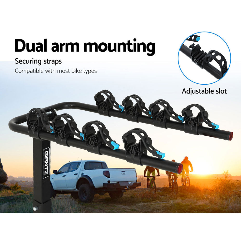 Heavy-Duty 4-Bike Hitch Mount Carrier - Foldable Steel Rack for Cars