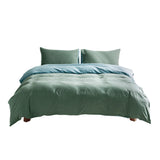 Plush Cotton Double Quilt Set in Green and Blue by Cosy Club