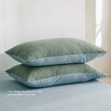 Serene Dreams Green-Blue Washed Cotton King Sheet Collection