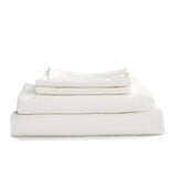 Soft & Breathable Washed Cotton Single Sheet Set in White