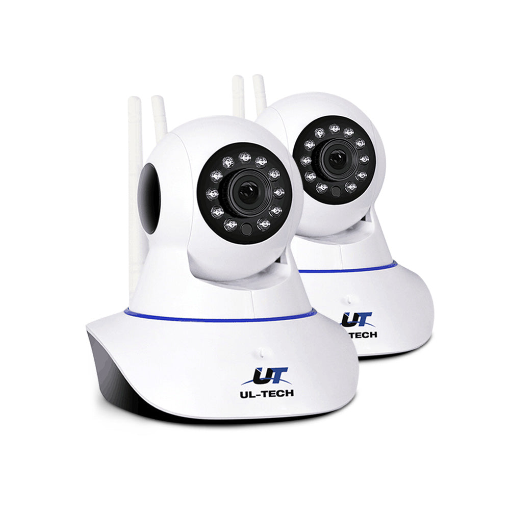 UL-Tech Dual 1080P Wireless IP Cameras - White