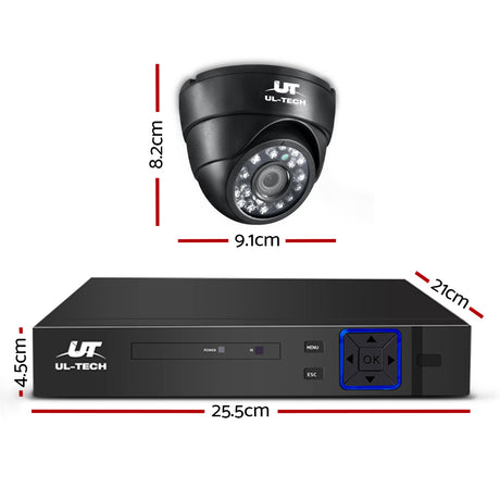 UL-Tech 1080P HD 4-Channel CCTV Security System with 2TB Hard Drive and Dual Camera Set