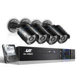 UL-Tech 4-Channel 1080P HD CCTV Surveillance System with 2TB Storage and 4 Cameras