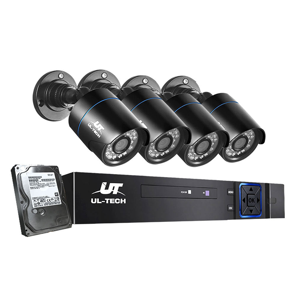 UL-Tech 1080P Quad-Channel HDMI CCTV Security Surveillance System with 1TB Storage