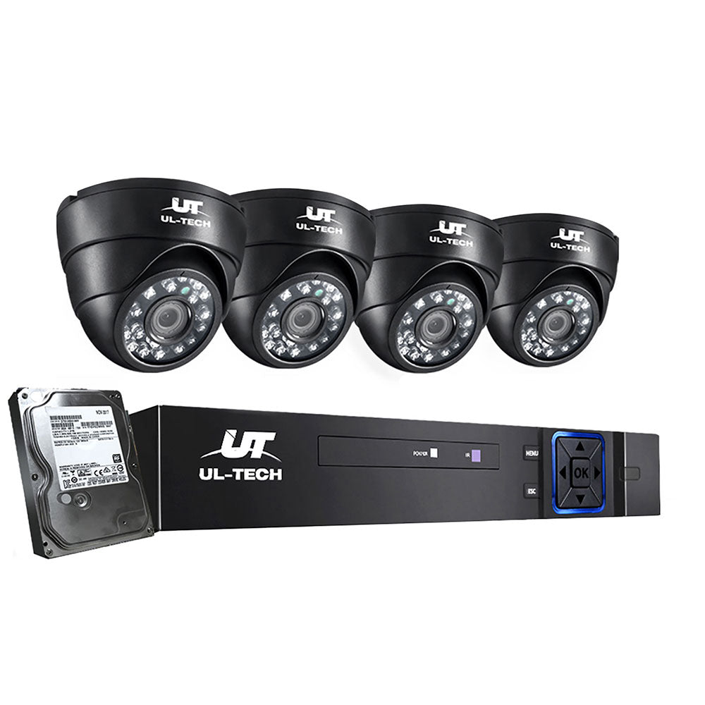 UL-Tech 1080P HD Indoor CCTV Security Camera System with 4 Dome Cameras and 1TB DVR Storage