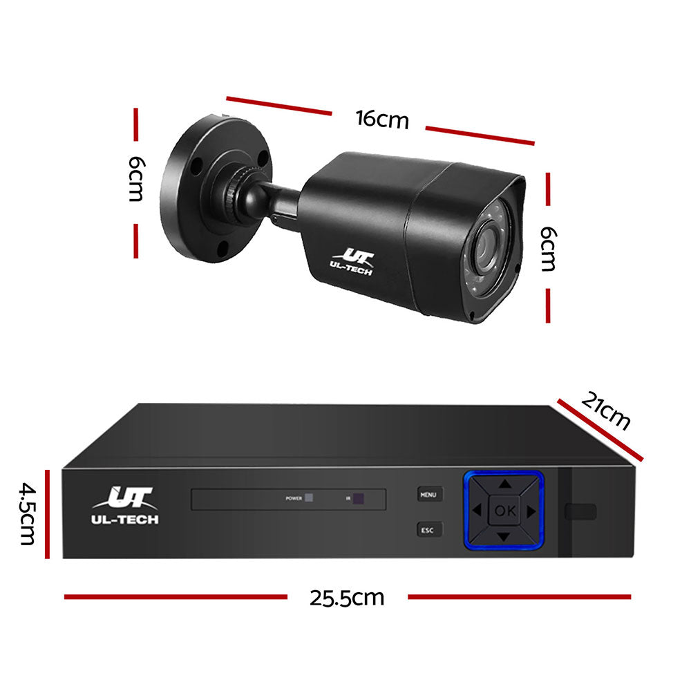 UL-Tech 1080P 4-Channel Outdoor CCTV Security Camera System with 1TB DVR and Motion Detection