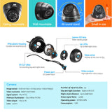 1080P HD UL-Tech 8-Channel Indoor CCTV Security Camera System with 4 Dome Cameras and Remote Access - Rear View