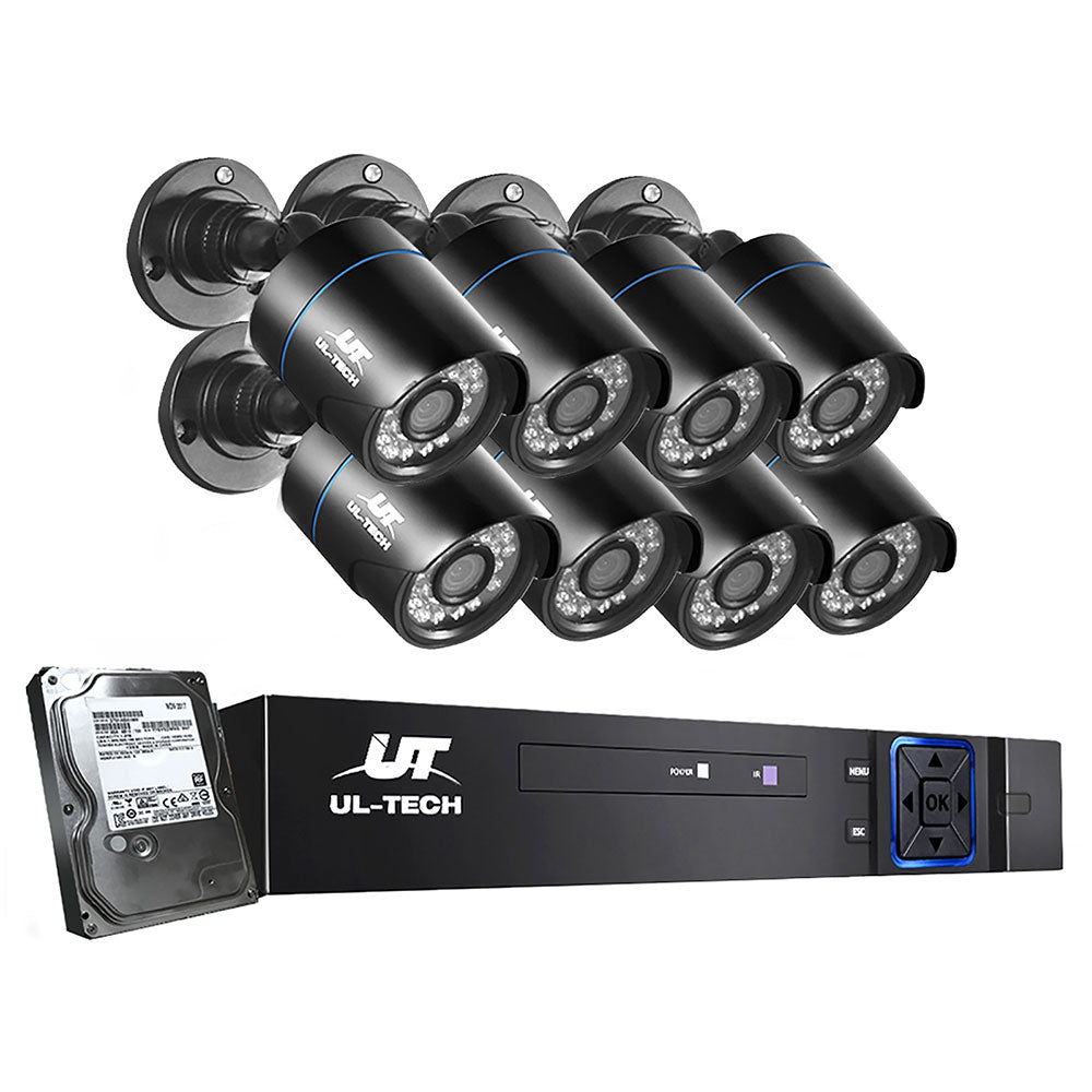 UL-Tech 1080P 8-Channel HDMI Surveillance Camera System with 1TB HDD Storage