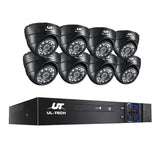 Advanced UL-Tech 8CH 1080P Home Surveillance System with 8 Dome Cameras and Remote Access