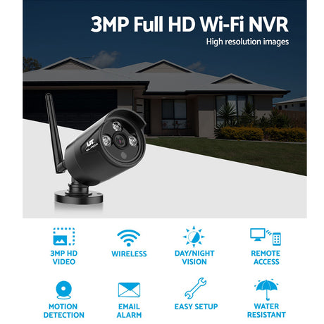 UL-Tech 3MP HD Wireless IP Security Camera System for Home Surveillance