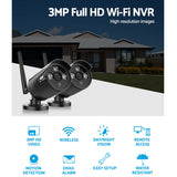 UL-Tech 3MP Wireless Outdoor CCTV Camera System with Dual Cameras and Long-Range Capability