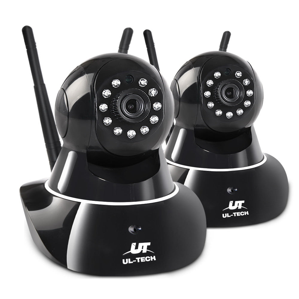 UL-Tech 2-Pack 1080P Wireless Surveillance Cameras - Black