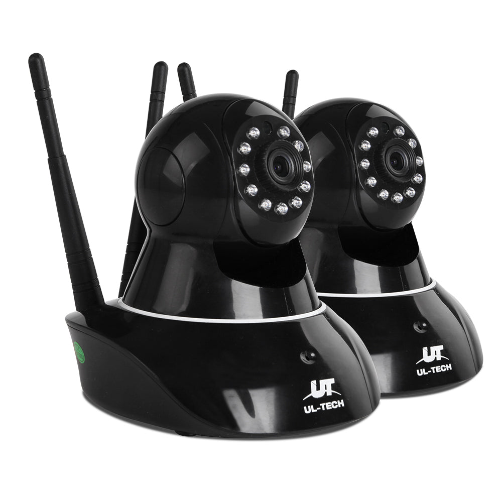 UL-Tech 2-Pack 1080P Wireless Surveillance Cameras - Black