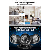 5MP Ultra HD 8-Channel CCTV Security Camera System with Advanced DVR and Motion Detection