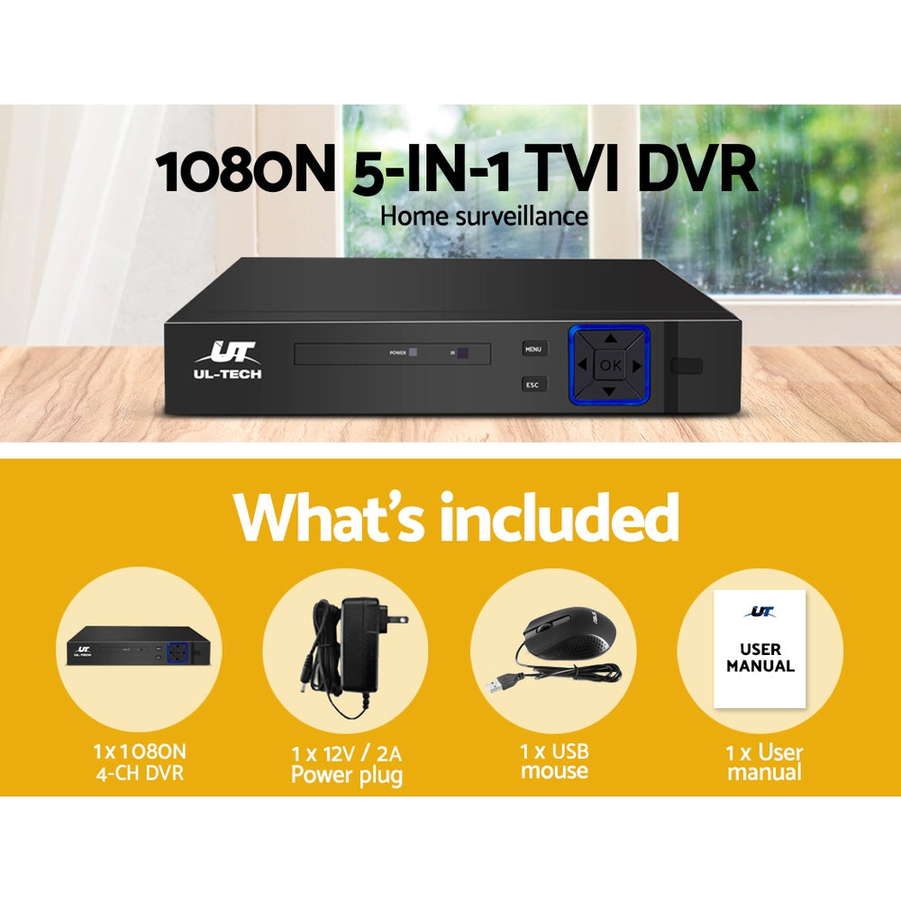 UT UL-Tech 4-Channel 5-in-1 1080P HDMI DVR with Remote Access and Motion Detection