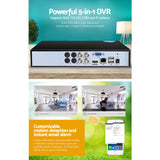 UT UL-Tech 4-Channel 5-in-1 1080P HDMI DVR with Remote Access and Motion Detection - 45-Degree Angle