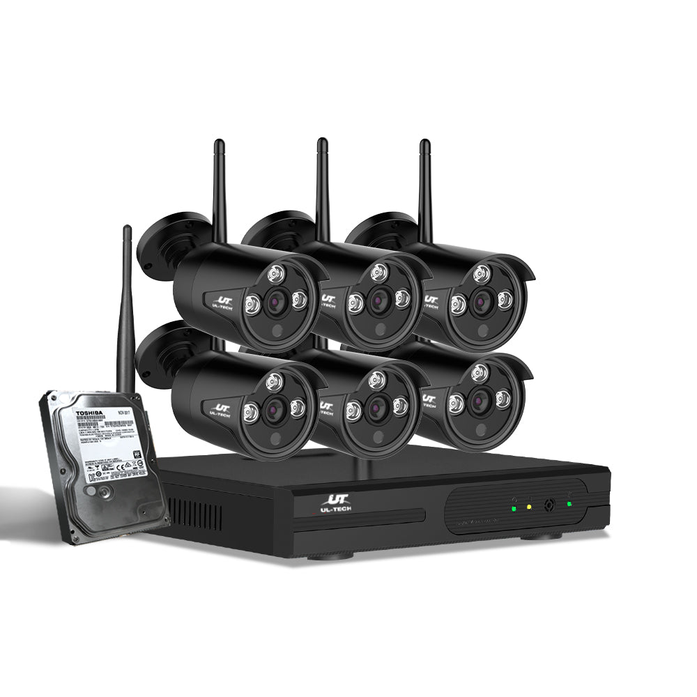 UL-Tech 1080P Wireless CCTV Security System with 6 Cameras and 2TB NVR Storage