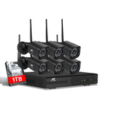 UL-tech CCTV Wireless Security Camera System 8CH Home Outdoor WIFI 6 Square Cameras Kit 1TB