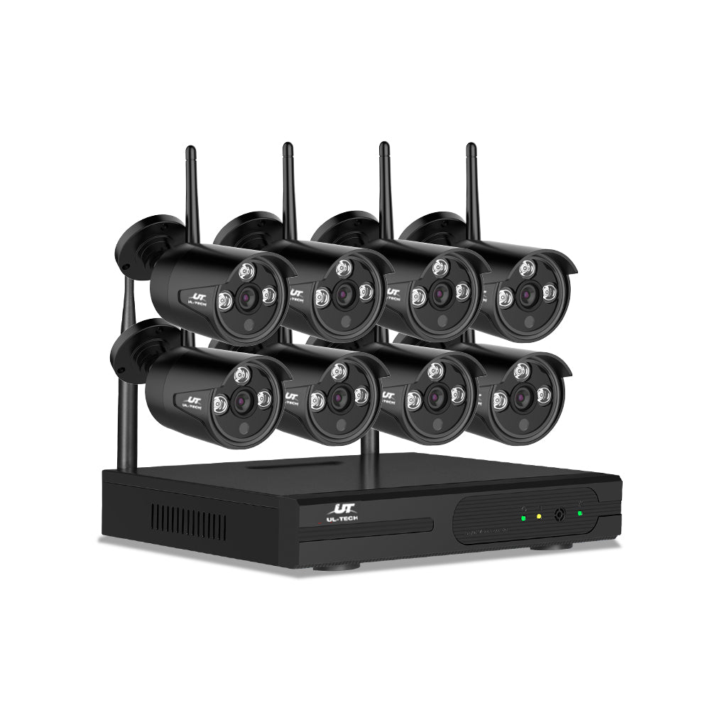 UL-TECH 3MP 8-Channel Wireless Surveillance System with NVR