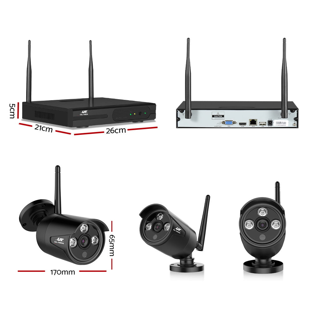 UL-TECH 3MP 8-Channel Wireless Surveillance System with NVR