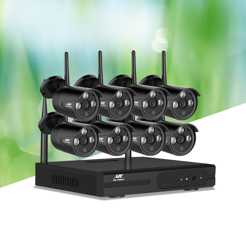 UL-TECH 3MP 8-Channel Wireless Surveillance System with NVR