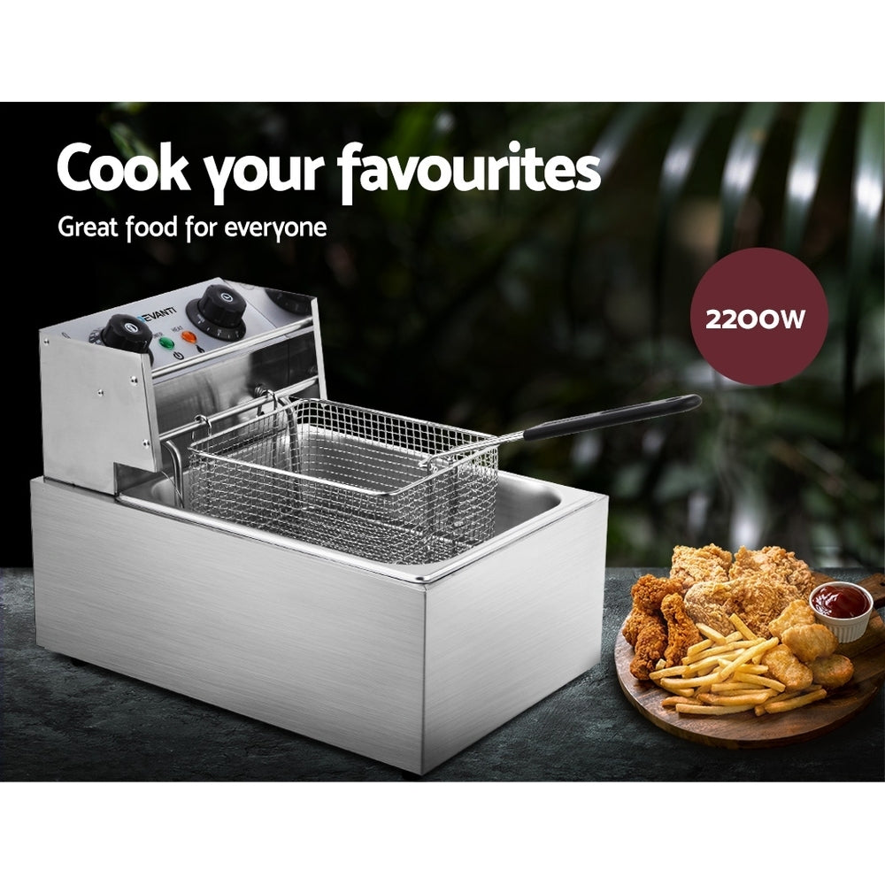 Premium Silver Electric Deep Fryer with Temperature Control - 10L Capacity