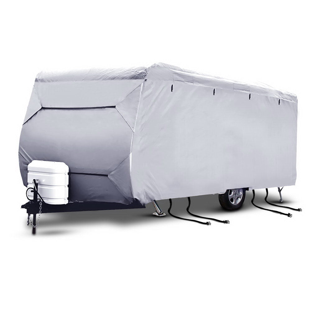 Heavy-Duty 20-22ft Caravan Cover - 4-Layer Waterproof & UV-Resistant Protection