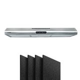 Comfee 900mm Stainless Steel Kitchen Range Hood with 4 Activated Charcoal Filters