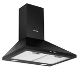 Comfee 60cm Wall-Mounted Canopy Range Hood in Black for Home Kitchens