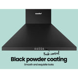 Comfee 60cm Wall-Mounted Canopy Range Hood in Black for Home Kitchens