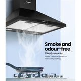 Comfee 60cm Wall-Mounted Canopy Range Hood in Black for Home Kitchens