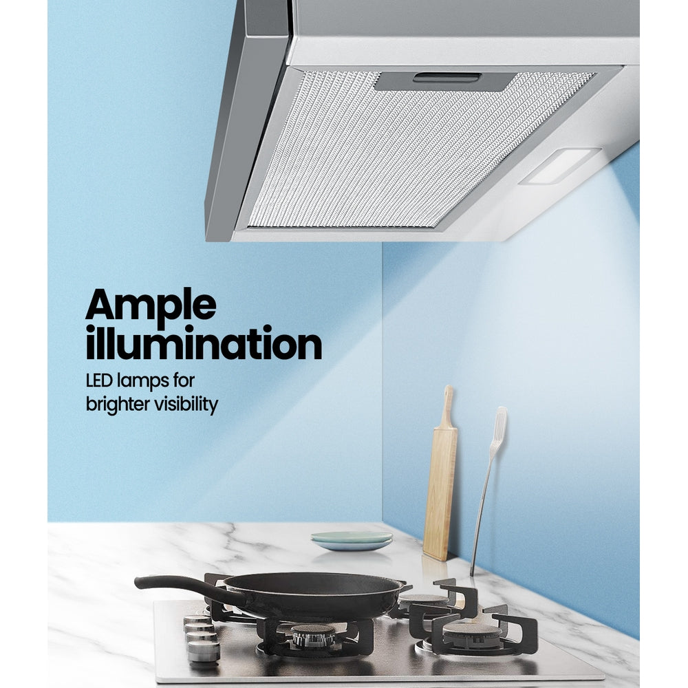 Comfee 60cm Slide-Out Stainless Steel Kitchen Range Hood with Efficient Air Extraction